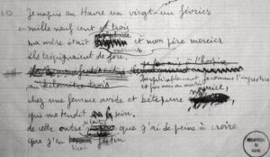 Manuscrit Raymond Queneau
